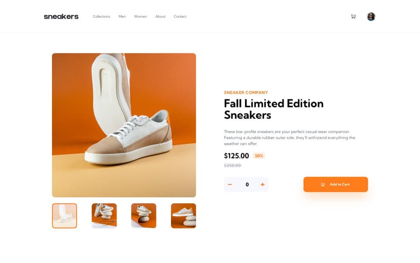 Sneakers Product Page